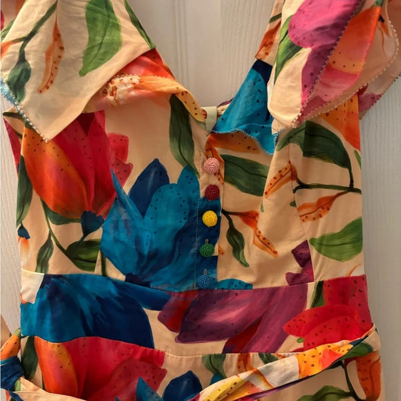 Farm RioMary’s Gardener Off-White Floral MaxiDress - Picture 8 of 9